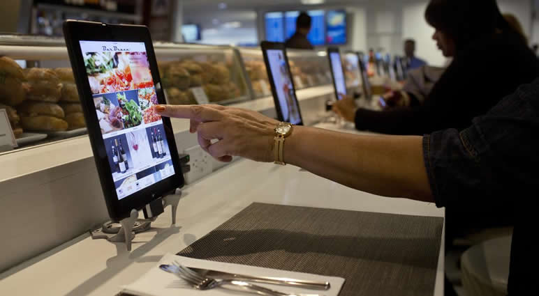 marketing digital acessibilidade ipad em restaurante